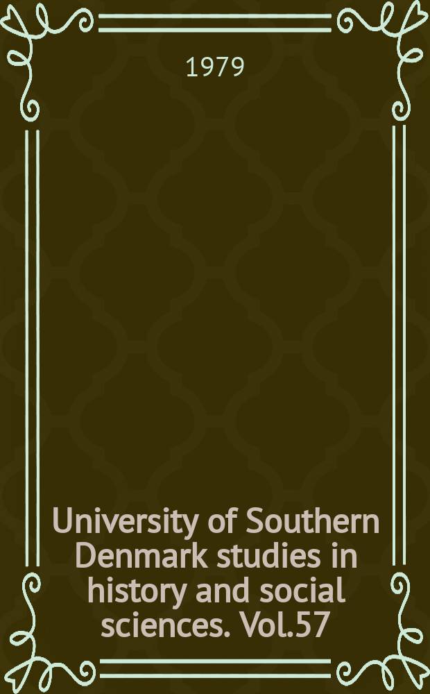 University of Southern Denmark studies in history and social sciences. Vol.57 : Provst U.A. Plesners virke...