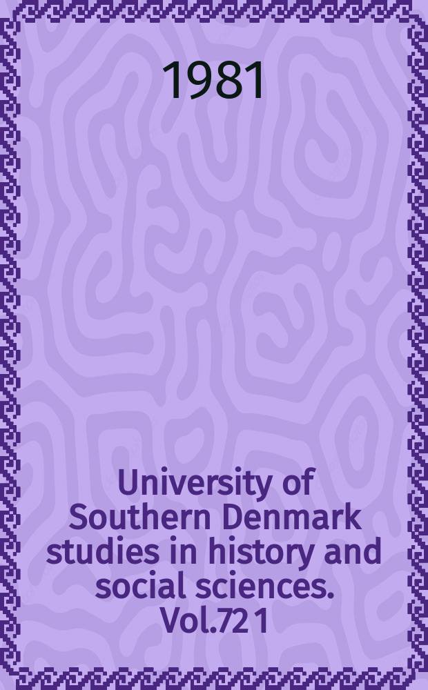University of Southern Denmark studies in history and social sciences. Vol.72[1] : Den regulerede landsby