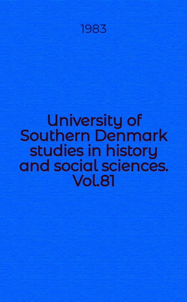 University of Southern Denmark studies in history and social sciences. Vol.81 : Bønder, bryder og tjenere