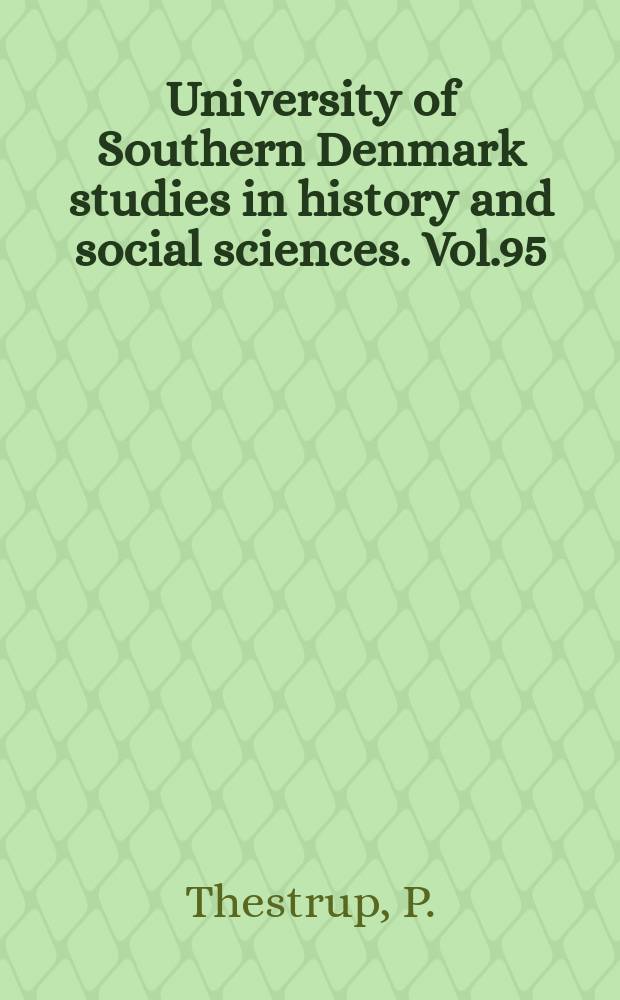 University of Southern Denmark studies in history and social sciences. Vol.95 : Nærbutik og næringslovs - omgåelse