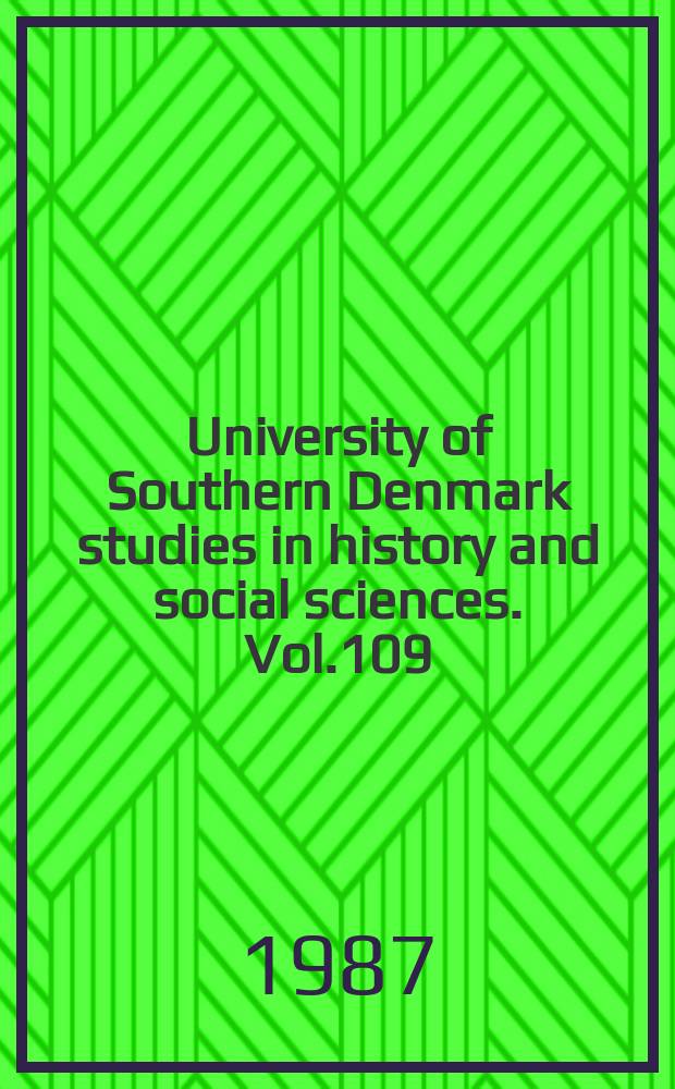 University of Southern Denmark studies in history and social sciences. Vol.109 : De fynske landsbyers historie