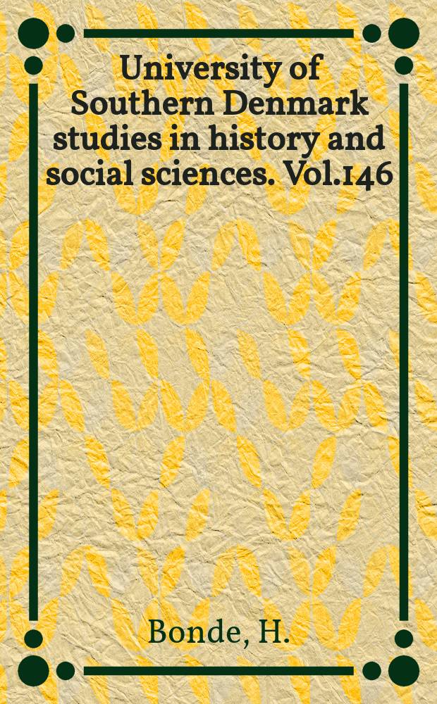 University of Southern Denmark studies in history and social sciences. Vol.146 : Mandighed og sport