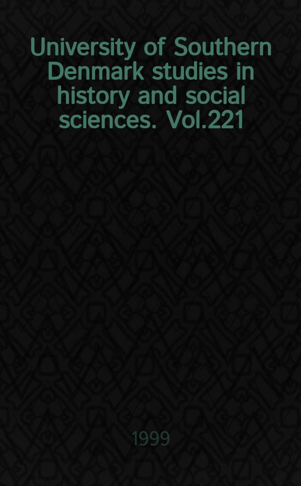 University of Southern Denmark studies in history and social sciences. Vol.221 : Moralske epistler