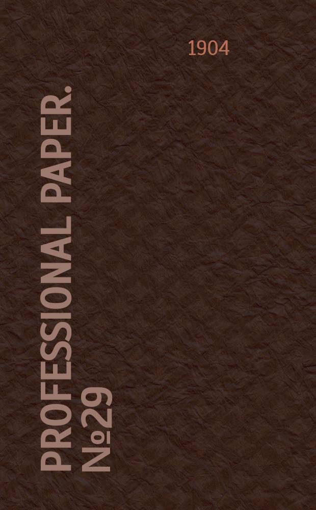 Professional paper. №29 : Forest conditions in the Absaroka division of the Yellowstone forest reserve, Montana and the Livingston and Big Timber quadrangles