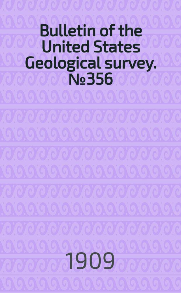 Bulletin of the United States Geological survey. №356 : Geology of the Great Falls coal field, Montana