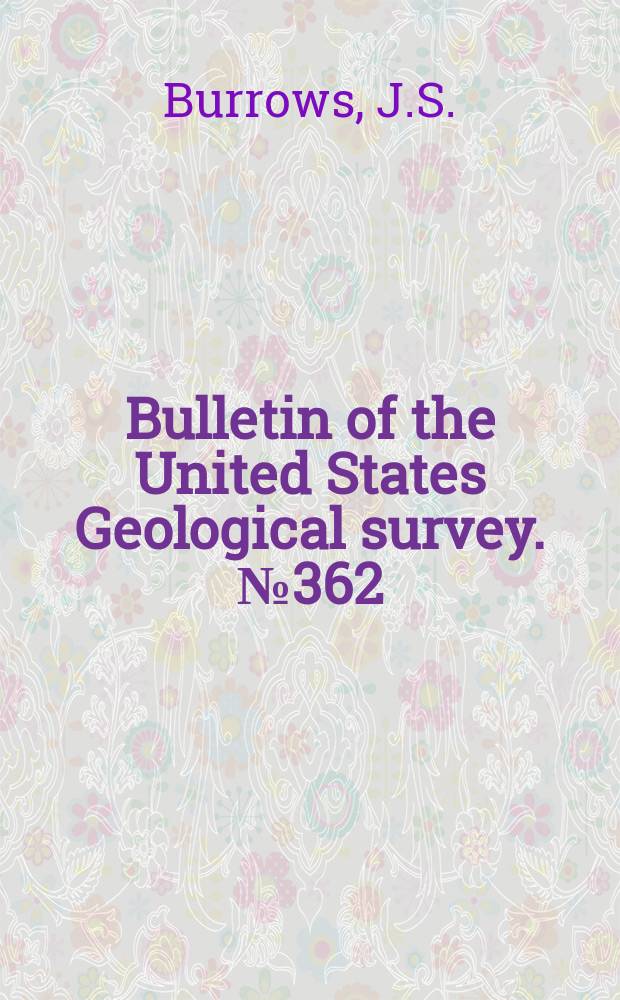 Bulletin of the United States Geological survey. №362 : Main sampling and chemical analyses of coals