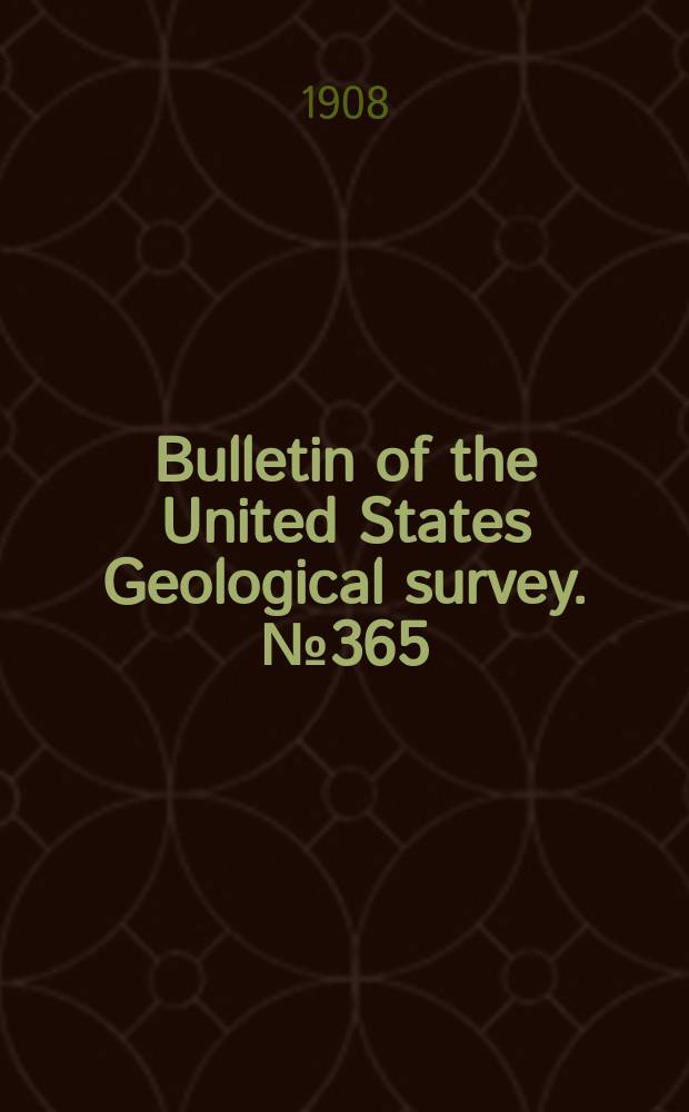 Bulletin of the United States Geological survey. №365 : The fractionation of crude petroleum by capillary diffusion