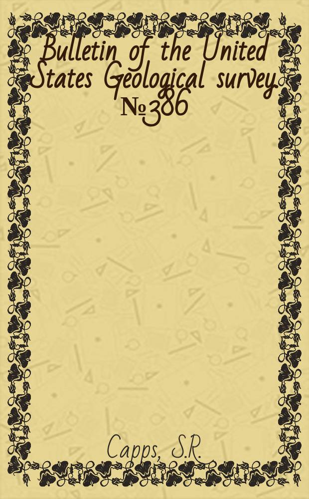 Bulletin of the United States Geological survey. №386 : Pleistocene geology of the Leadville quadrangle Colorado