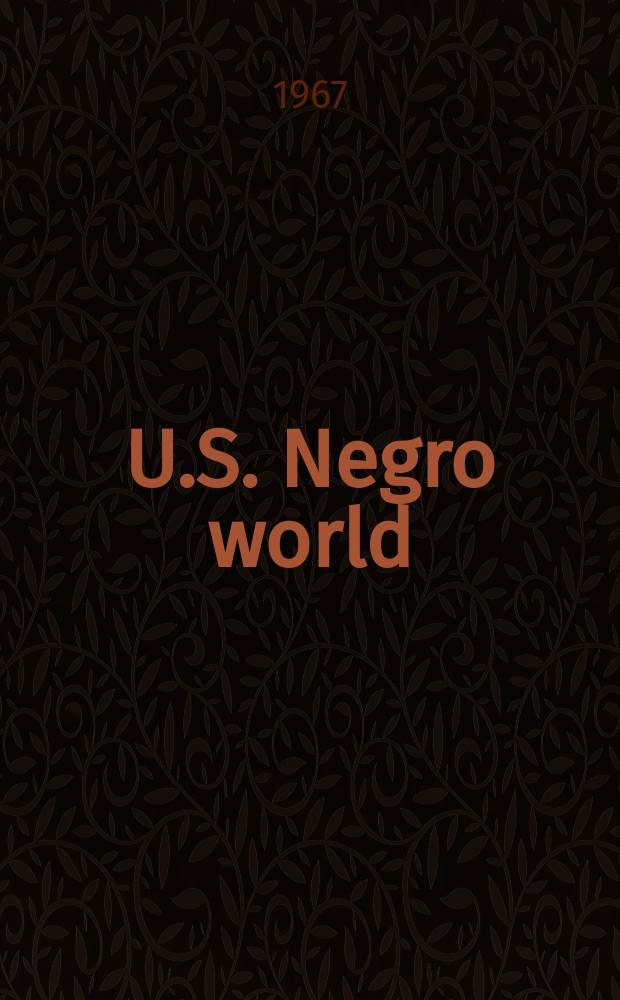 U.S. Negro world