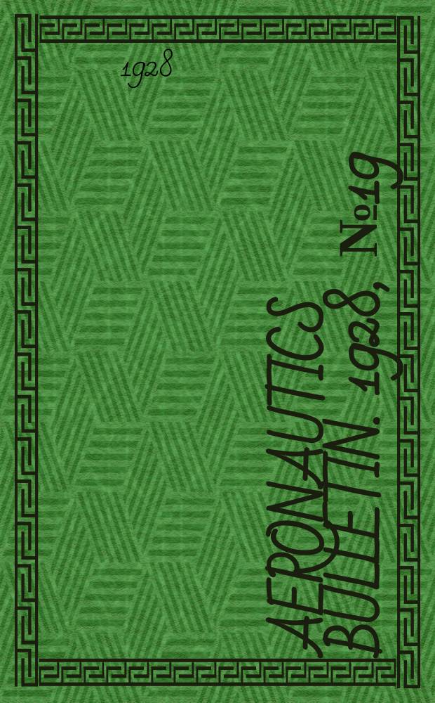 Aeronautics bulletin. 1928, №19 : Aviation training