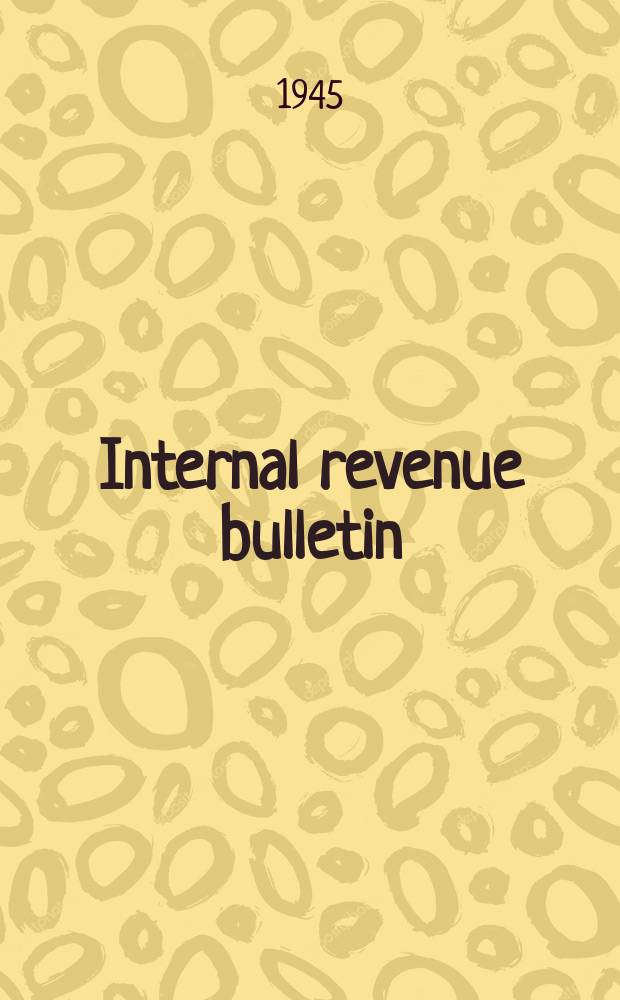 Internal revenue bulletin : Cumulative bulletin