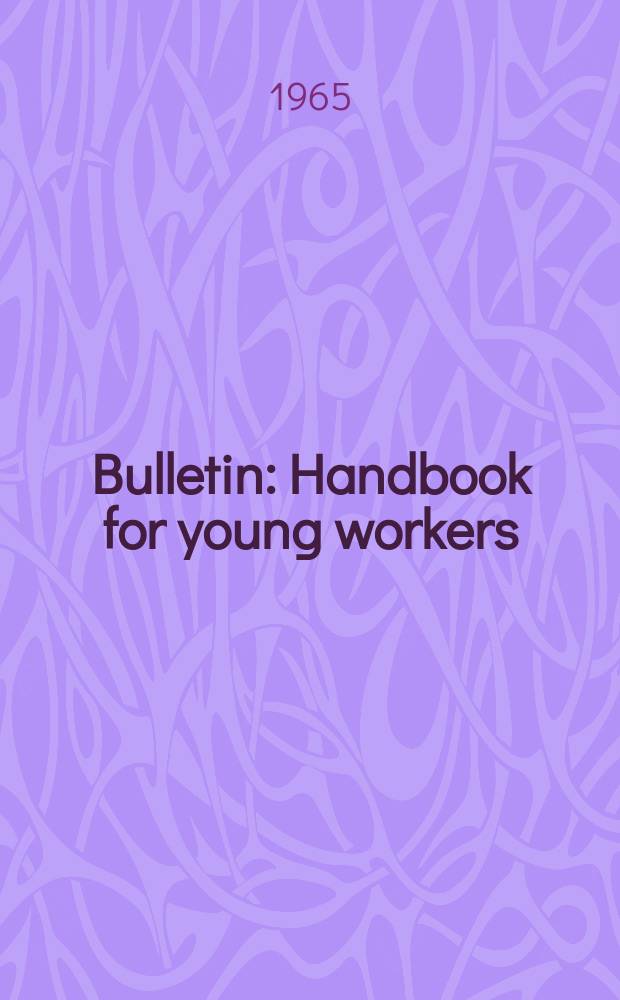 Bulletin : Handbook for young workers