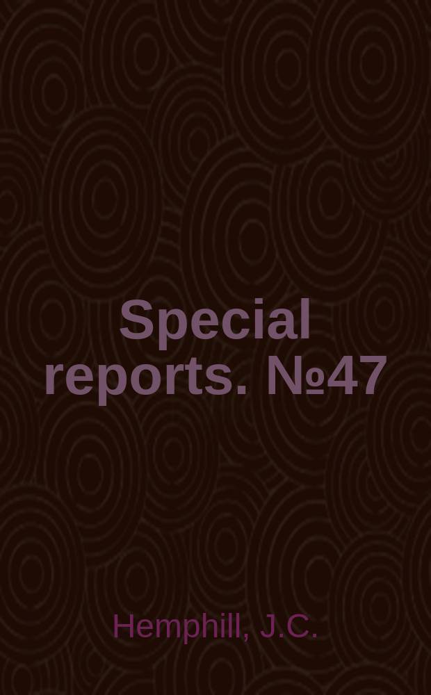 Special reports. №47 : Climate, soil, and agricultural capacities of south Carolina and Georgia