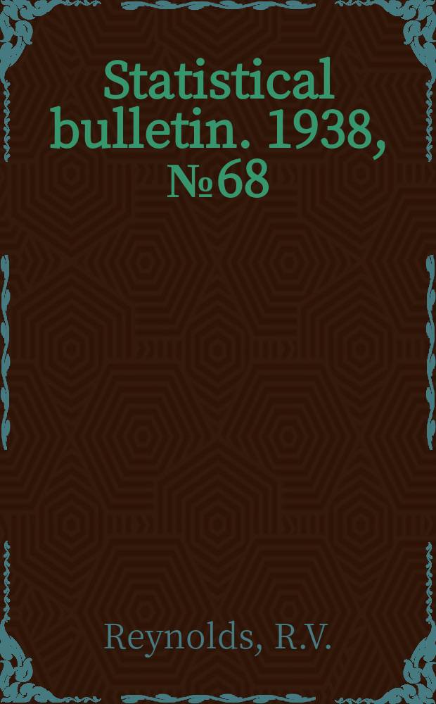 Statistical bulletin. 1938, №68 : Forest products statistics of the lakes states