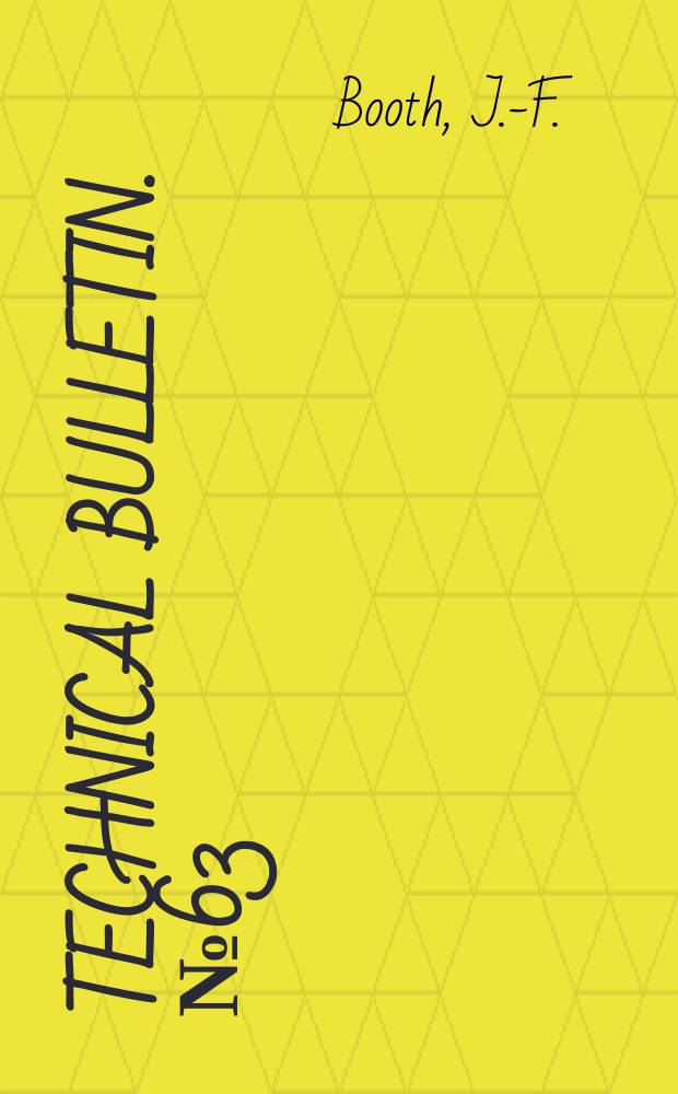 Technical bulletin. №63 : Cooperative of grain in Western Canada