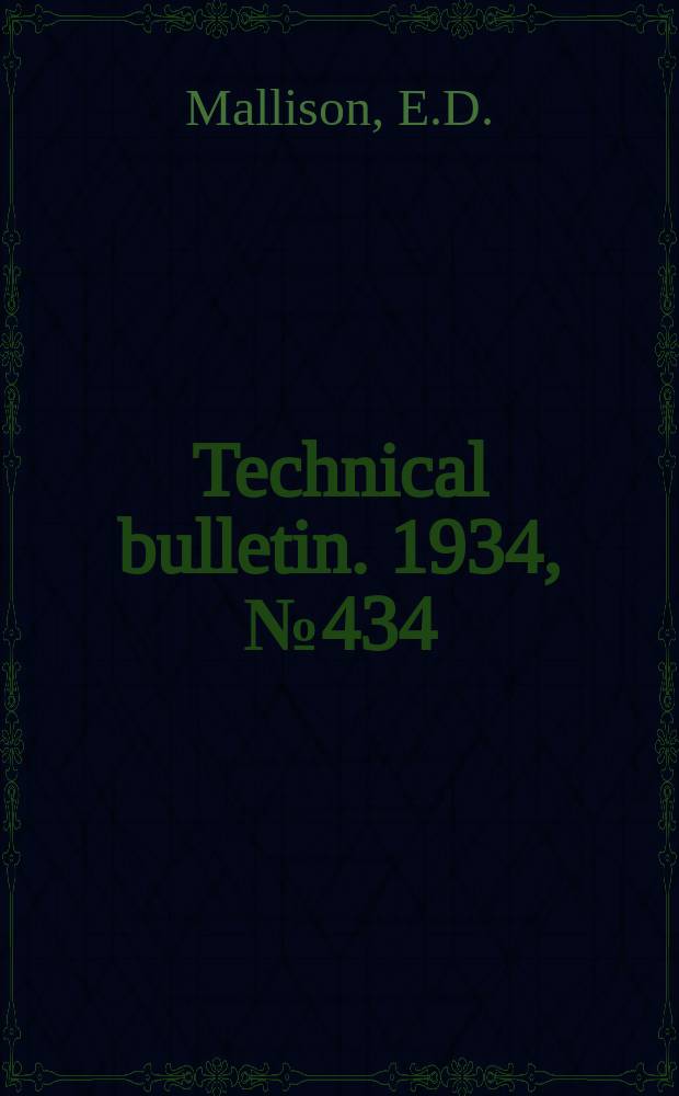 Technical bulletin. 1934, №434 : Refrigerated transportation of Bartlett pears from the pacific north west