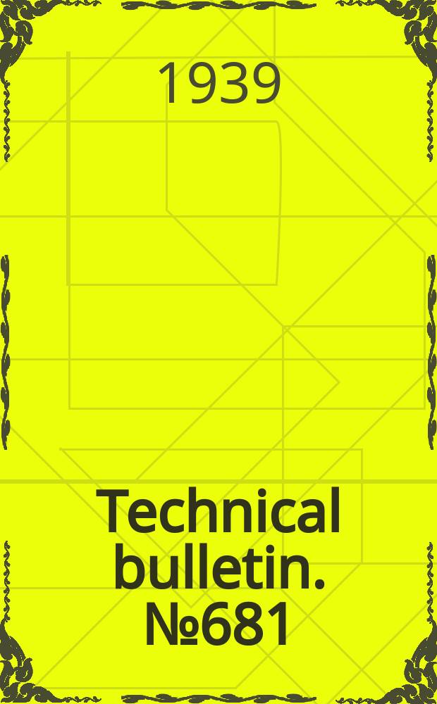 Technical bulletin. №681 : The effect of intensity and frequency of clipping on density and yield of black grama and tobosa grass