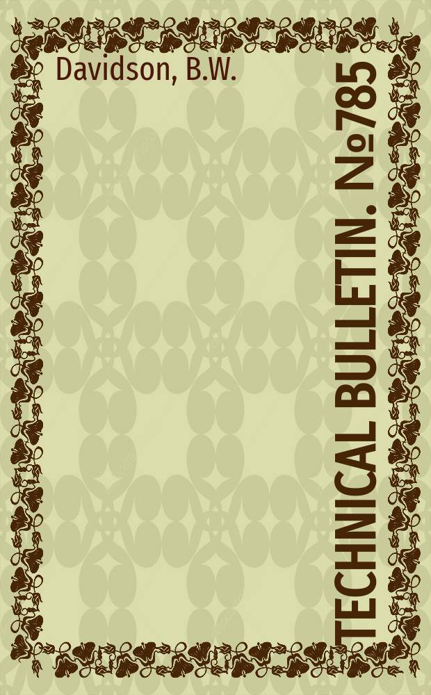 Technical bulletin. №785 : Fungi causing decay of living oaks in the Eastern United States and their cultural identification