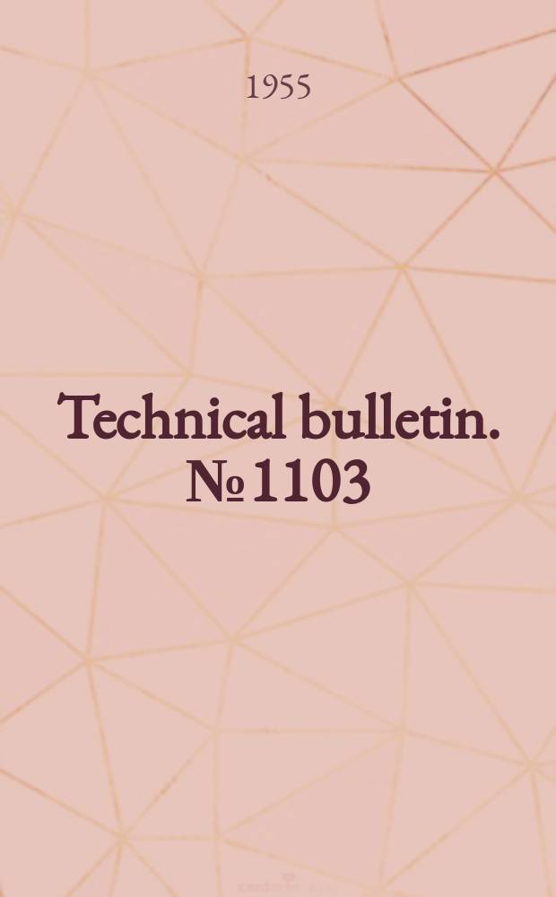 Technical bulletin. №1103 : Serviceability of sheets composed wholly or in part or cotton and viscose staple rayon