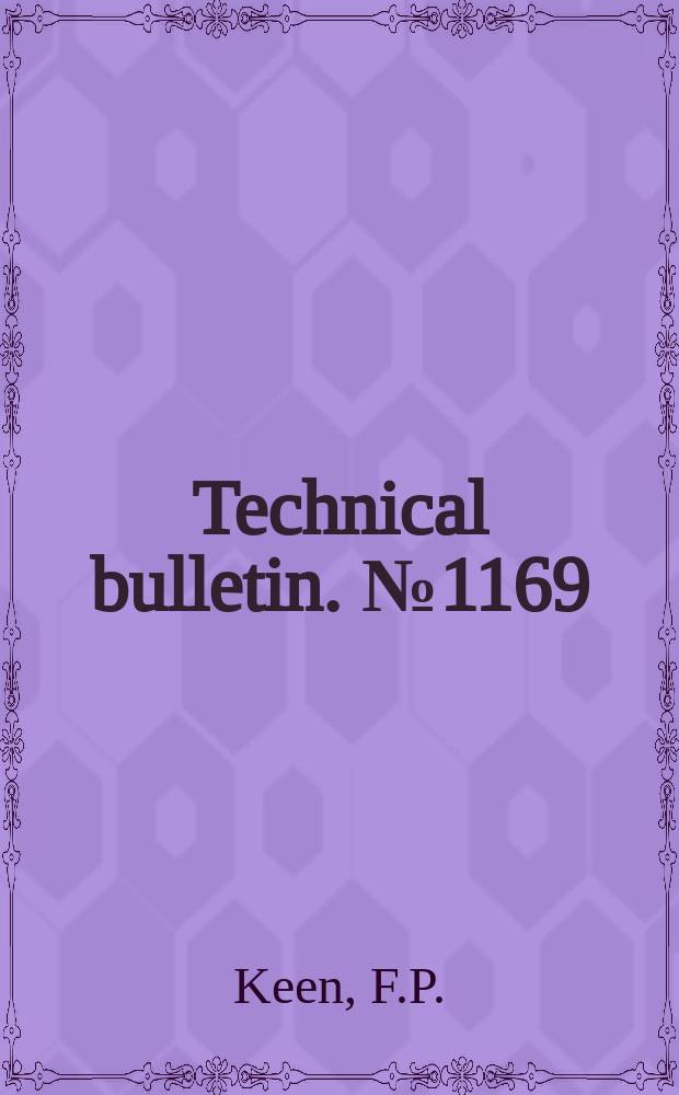 Technical bulletin. №1169 : Cone and seed insects of western forest trees