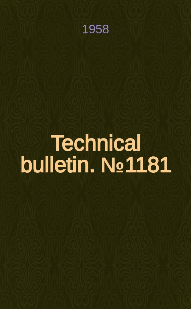 Technical bulletin. №1181 : Production factors in range cattle under northern Great Plain conditions
