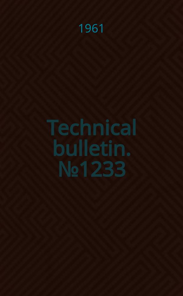 Technical bulletin. №1233 : The pea leaf weevil an interdicted pest of legumes in the Pacific Northwest