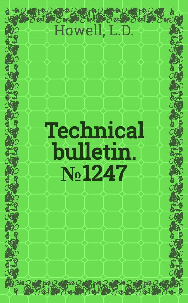 Technical bulletin. №1247 : Wool classification service and prices to producers