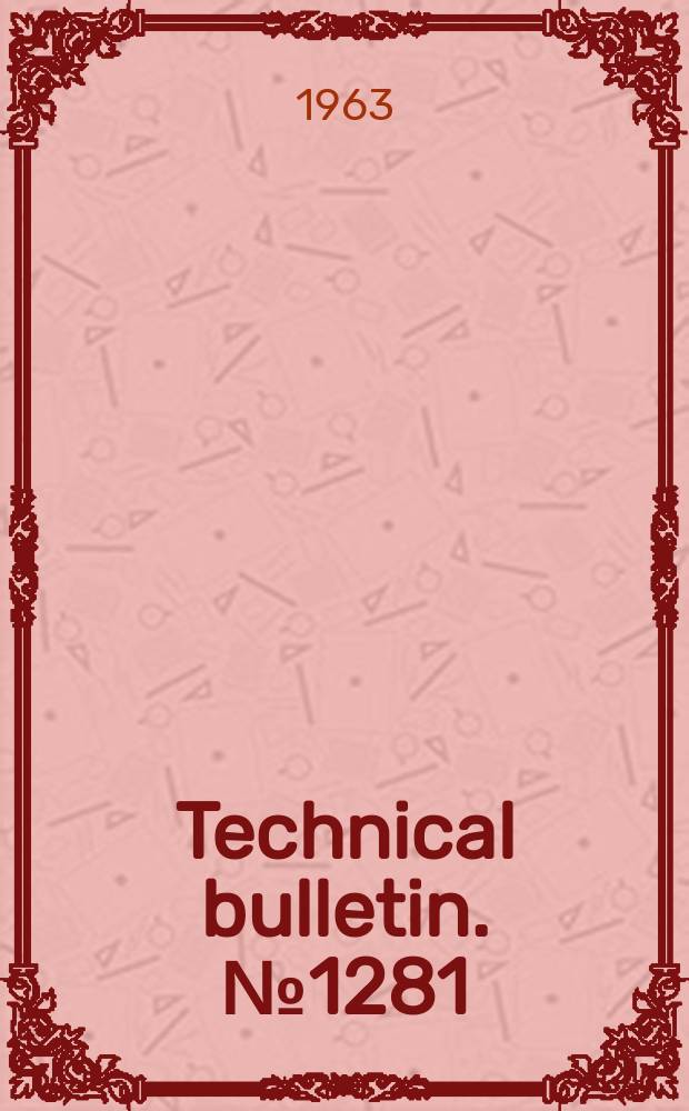 Technical bulletin. №1281 : Runoff and erosion control studies on Cecil soil in the Southern Pediment