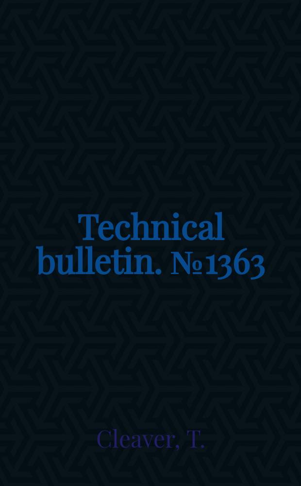 Technical bulletin. №1363 : Effect of layout , equipment, and routine on time and travel requires for milking cows