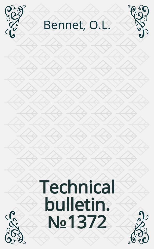 Technical bulletin. №1372 : Boll, fibber and spinning properties of cotton as affected by management practices