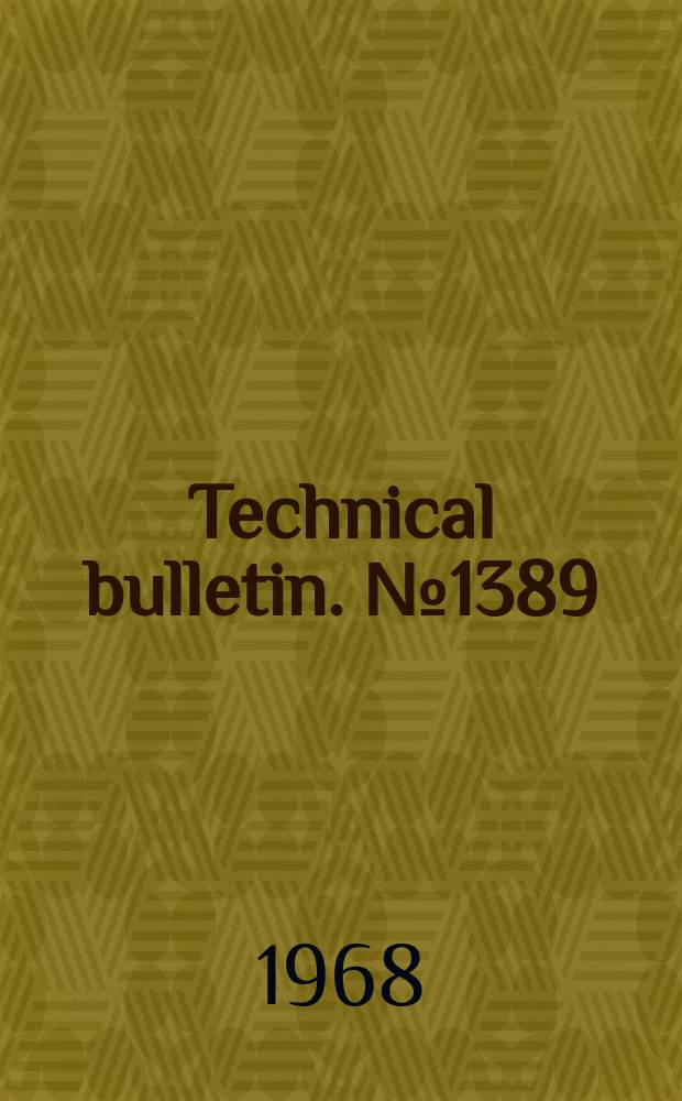 Technical bulletin. №1389 : Estimating evapotranspiration in a humid region
