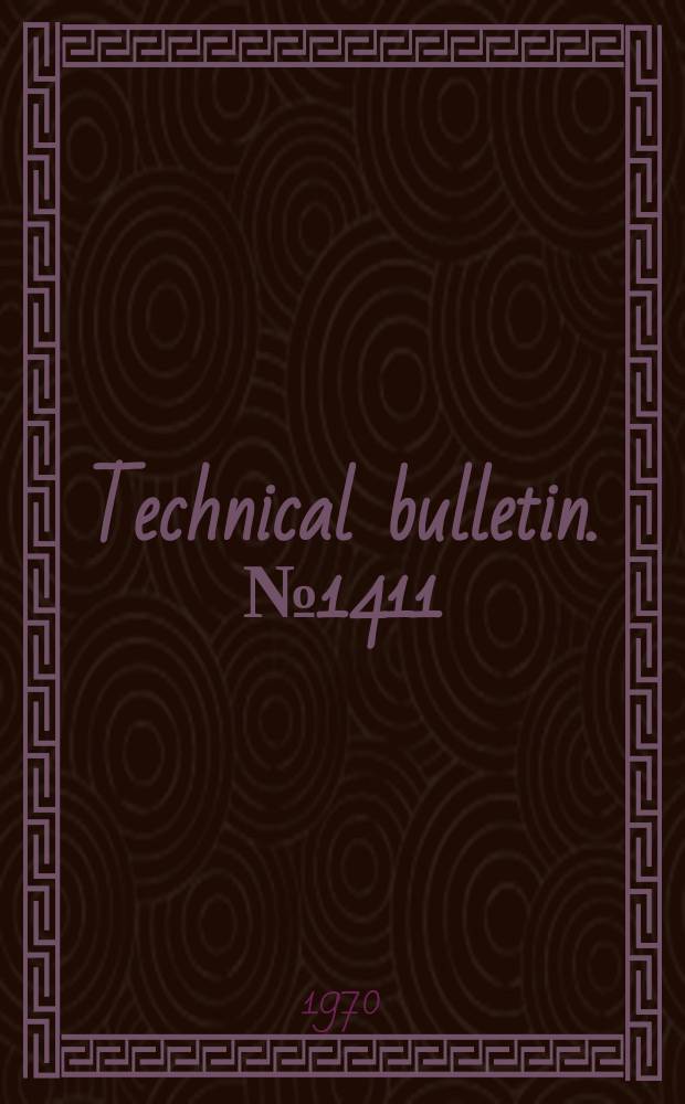 Technical bulletin. №1411 : Use of input-output analysis in studying industry problems applied to employment changes in the U. S. textile industry