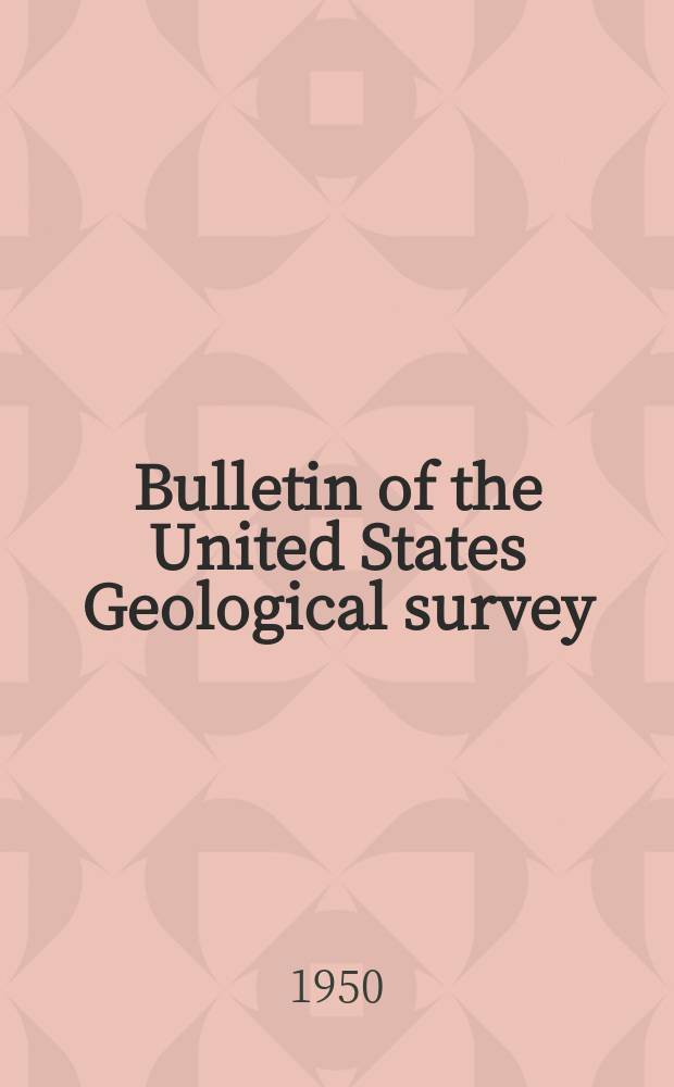 Bulletin of the United States Geological survey : A geologic reconnaissance of parts of Beaverhead and Madison counties, Montana