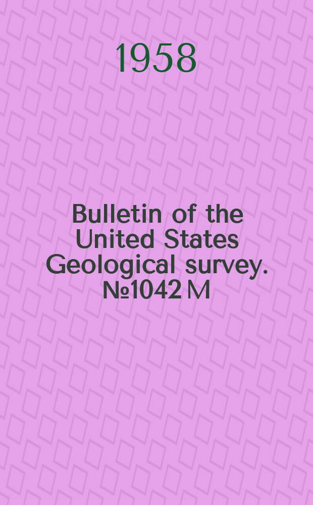 Bulletin of the United States Geological survey. №1042 M : Optical calcite deposits in Park and Sweet Grass Counties, Montana