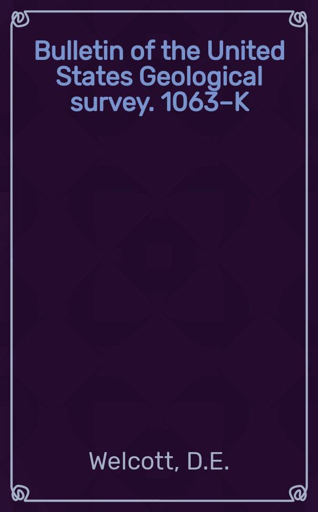 Bulletin of the United States Geological survey. 1063–K : Geology of the Hot Springs quadrangle Fall River and Custer Counties, South Dakota