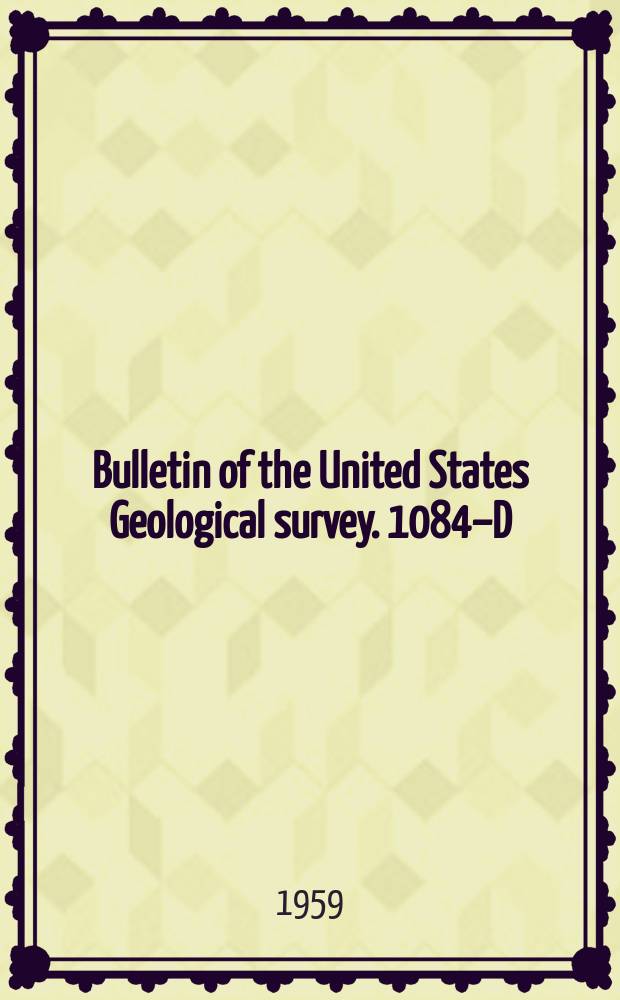 Bulletin of the United States Geological survey. 1084–D : Geochemistry of uranium in phosphorites and black shales of the phosphoria formation