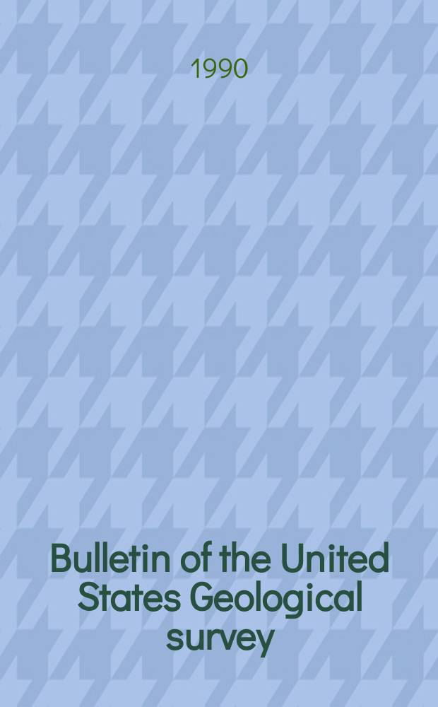 Bulletin of the United States Geological survey : Heavy-mineral dispersal ...