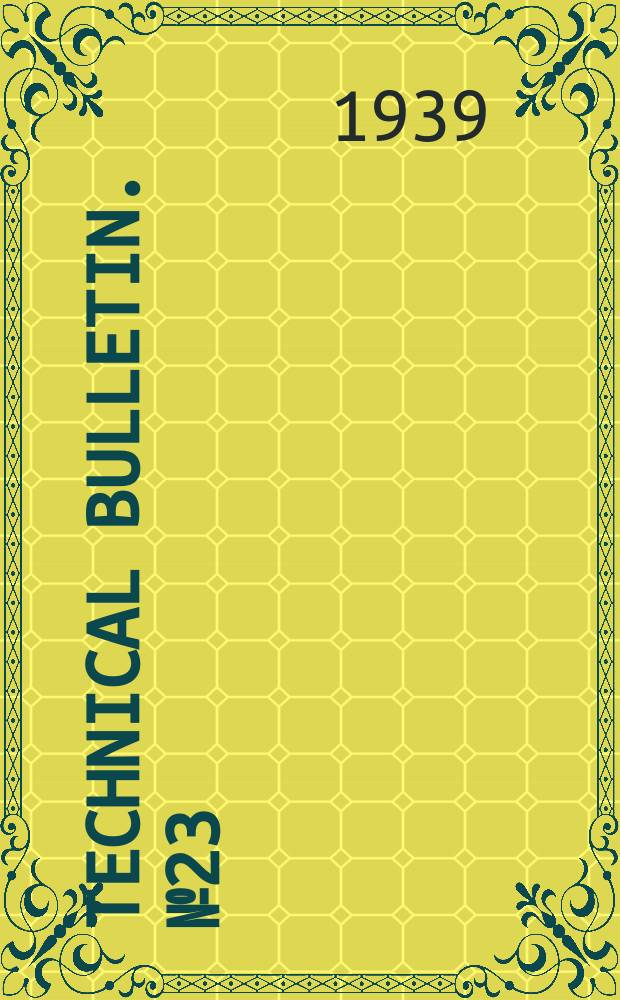 Technical bulletin. №23 : Tentative condensed classification of printing industry techniques