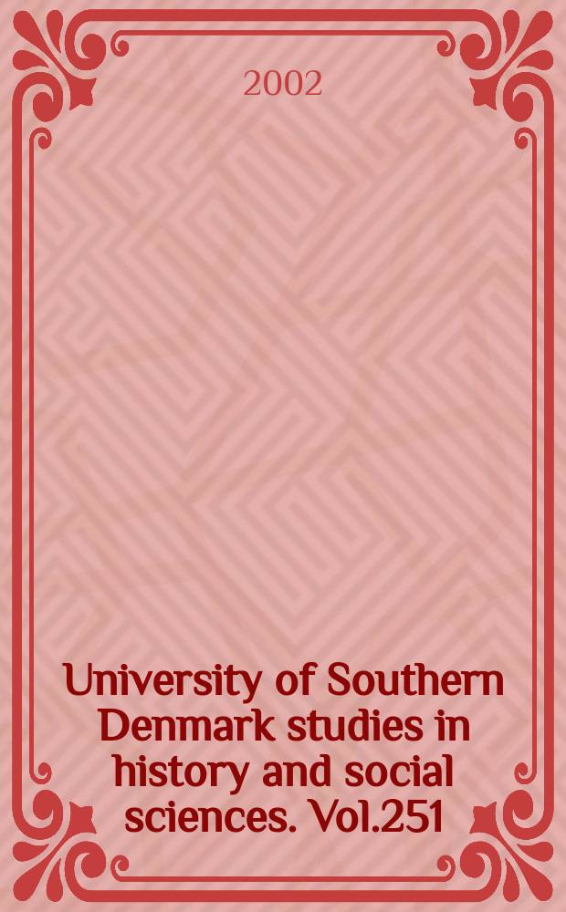 University of Southern Denmark studies in history and social sciences. Vol.251 : Mellemøsthåndbogen