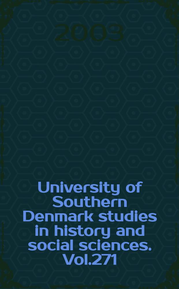 University of Southern Denmark studies in history and social sciences. Vol.271 : Kommunestørrelse og lokalt demokrati