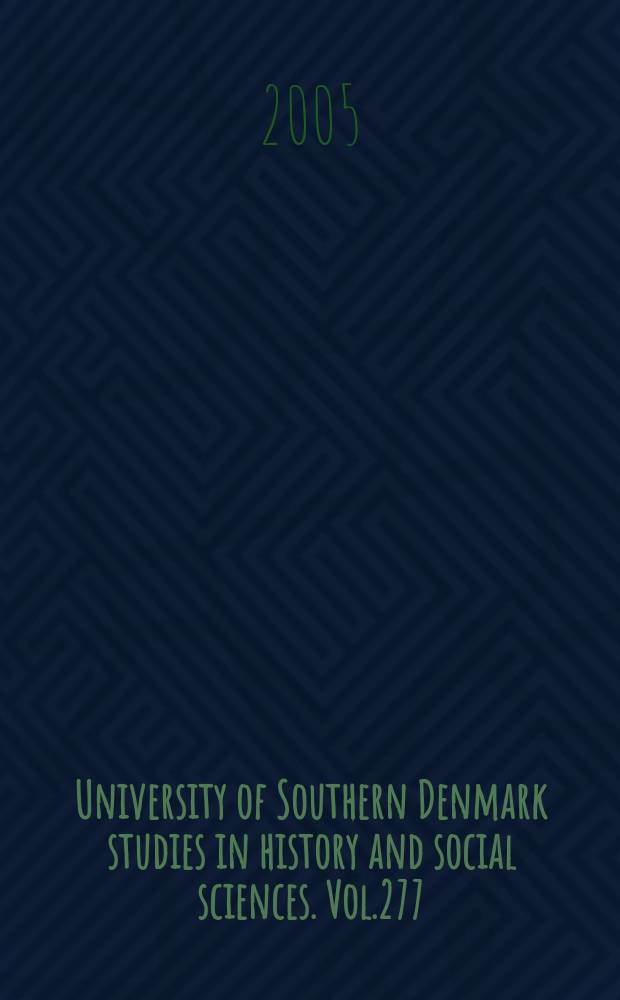 University of Southern Denmark studies in history and social sciences. Vol.277 : DDR og Norden