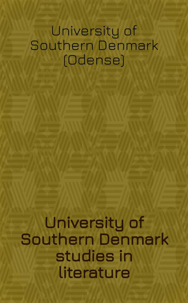 University of Southern Denmark studies in literature