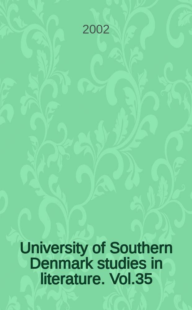 University of Southern Denmark studies in literature. Vol.35 : From Homer to hypertext