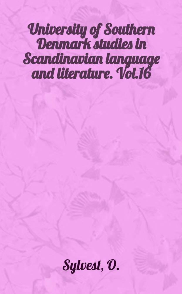 University of Southern Denmark studies in Scandinavian language and literature. Vol.16 : Det litterære karneval