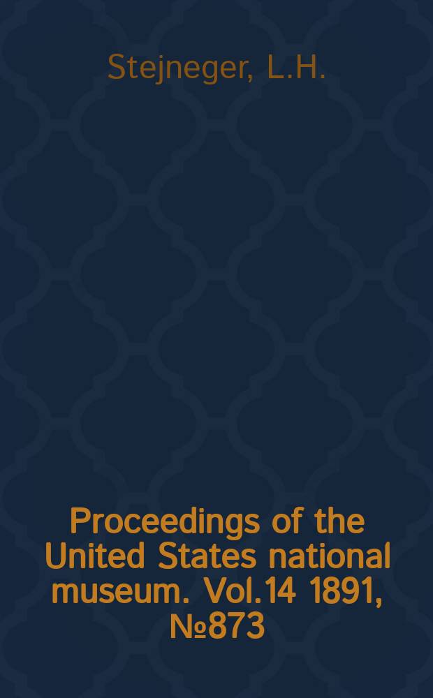 Proceedings of the United States national museum. Vol.14 1891, №873 : Notes on Sceloporus variabilis and its geographical distribution in the United States