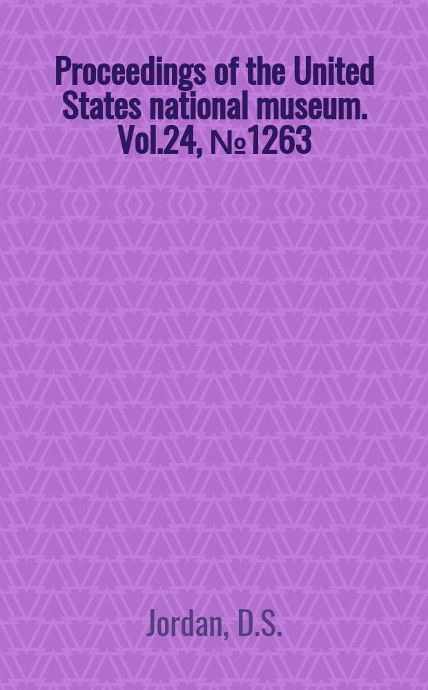 Proceedings of the United States national museum. Vol.24, №1263 : A review of the Trachinoid fishes and their supposed allies found in the waters of Japan