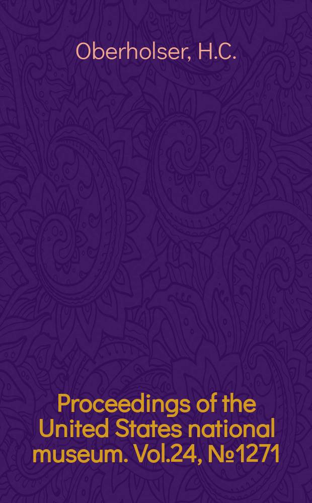 Proceedings of the United States national museum. Vol.24, №1271 : A review of the larks of the genus Otocoris