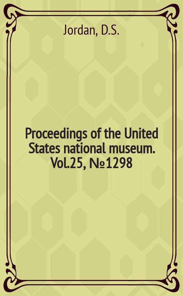 Proceedings of the United States national museum. Vol.25, №1298 : Notes on little-known Japanese fishes with description of a new species of Aboma