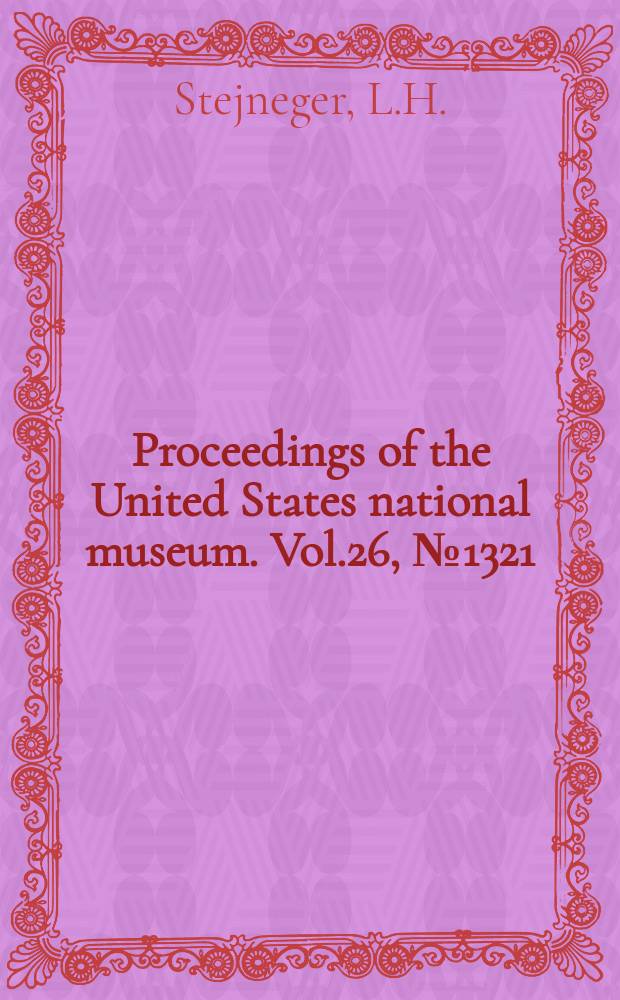 Proceedings of the United States national museum. Vol.26, №1321 : Rediscovery of one of Holbrook's salamanders
