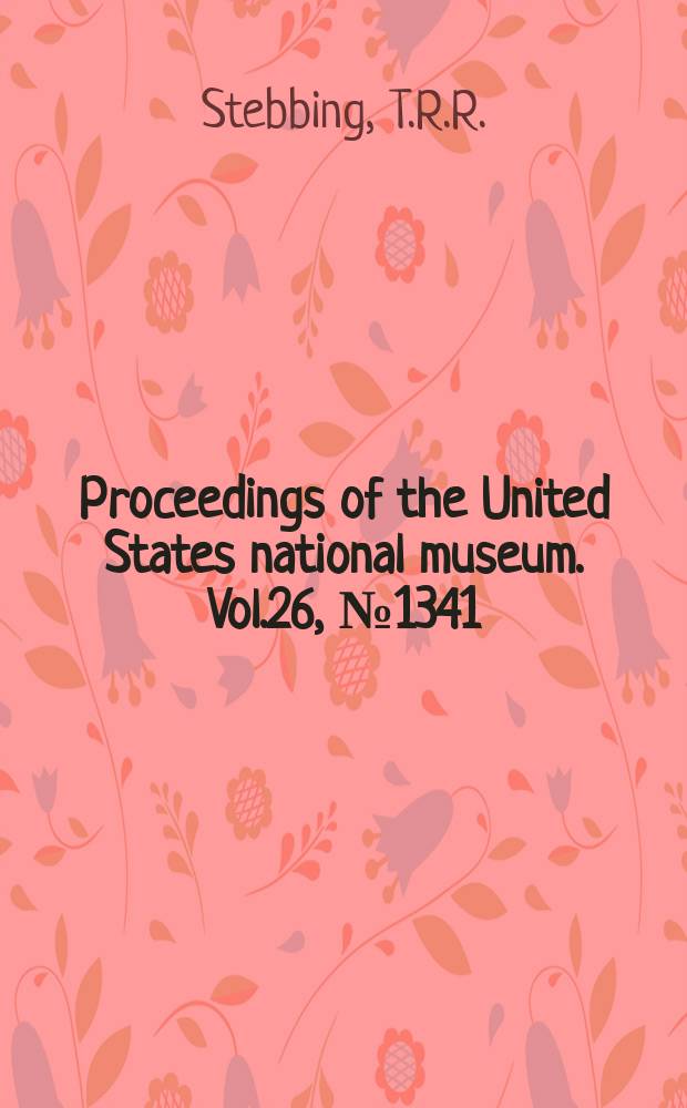 Proceedings of the United States national museum. Vol.26, №1341 : Amphipoda from Costa Rica